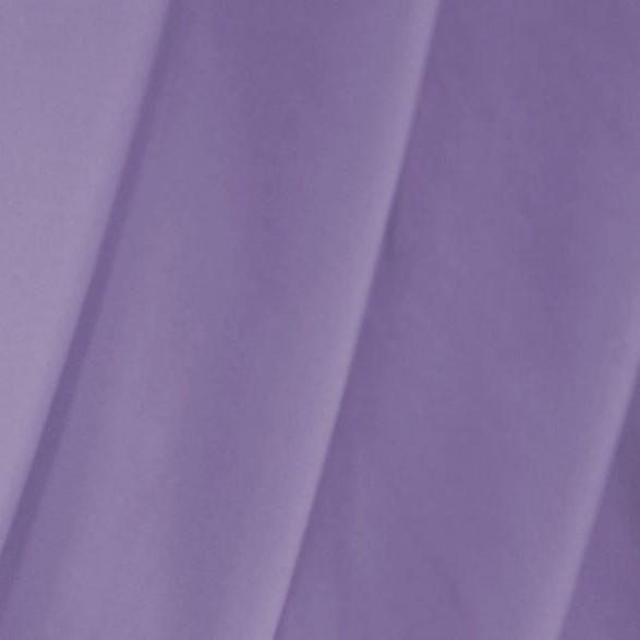 A flat sample of delite nylon spandex in the color lilac.