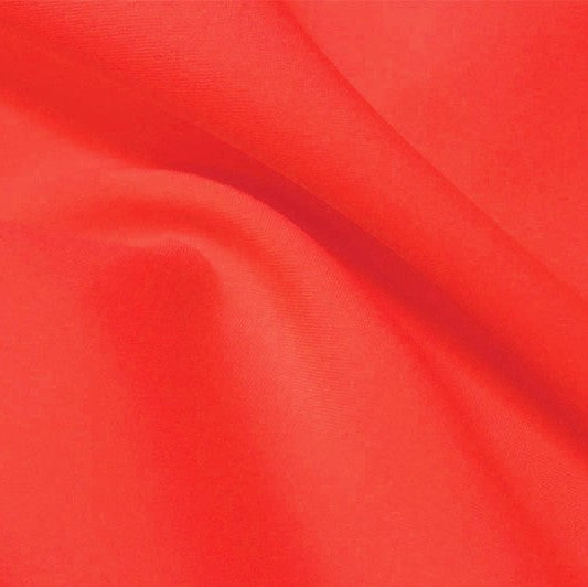 A flat sample of flexfilt recycled polyester spandex in the color fruit punch.