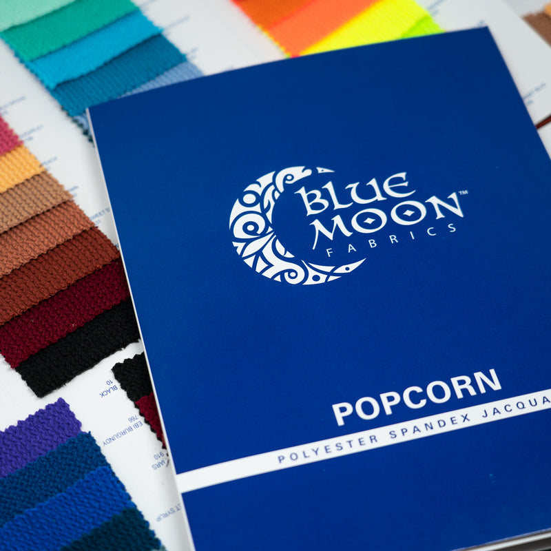 Cover of Popcorn Color Card laid over open Popcorn Color Card.