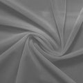 A swirled piece of nylon spandex power mesh in the color gray.