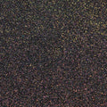 A flat sample of Stardust Chunky Glitter on Twill in the color Black-Iridescent