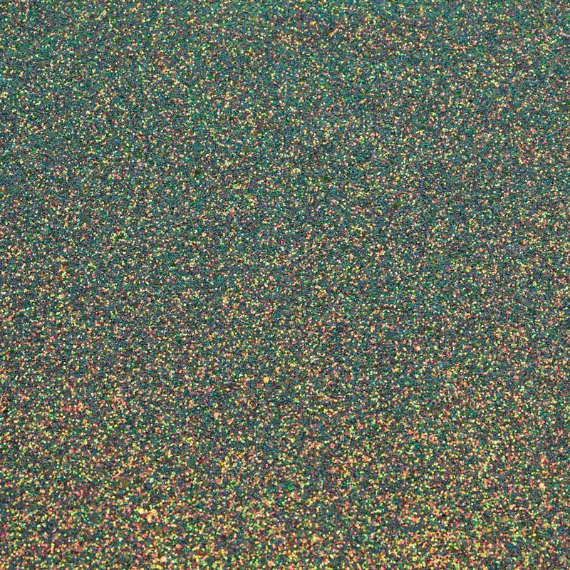 A flat sample of Stardust Chunky Glitter on Twill in the color Grey-Iridescent