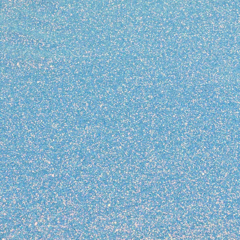 A flat sample of Stardust Chunky Glitter on Twill in the color Light Blue