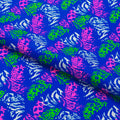 Jungle Feathers Printed Spandex Fabric | Blue Moon Fabrics