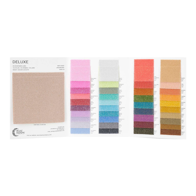Deluxe Nylon Spandex Lurex Color Card | Blue Moon Fabrics