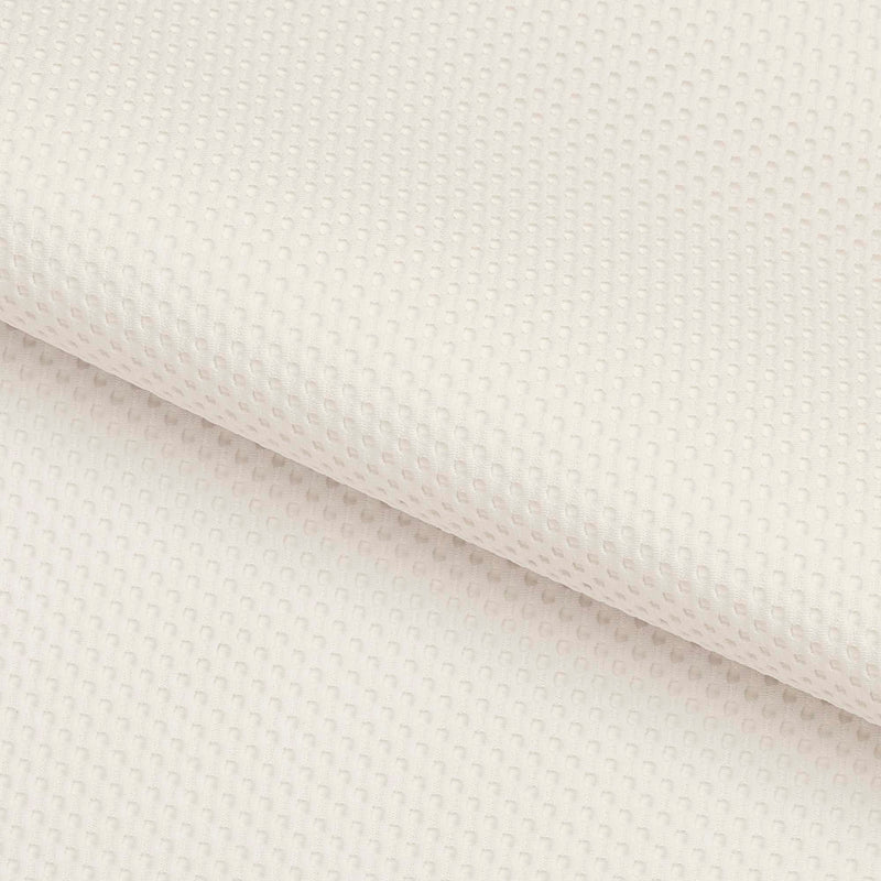 A mesh piece of DotFlex Jacquard Stretch Mesh Fabric in the color white.