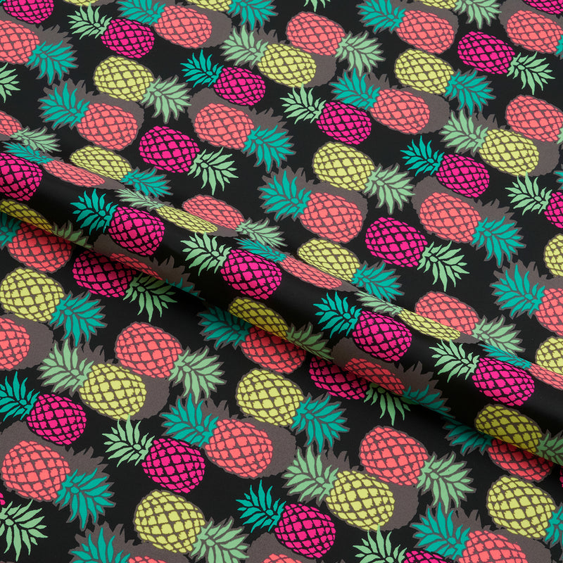 Neon Pineapple Printed Spandex Fabric | Blue Moon Fabrics