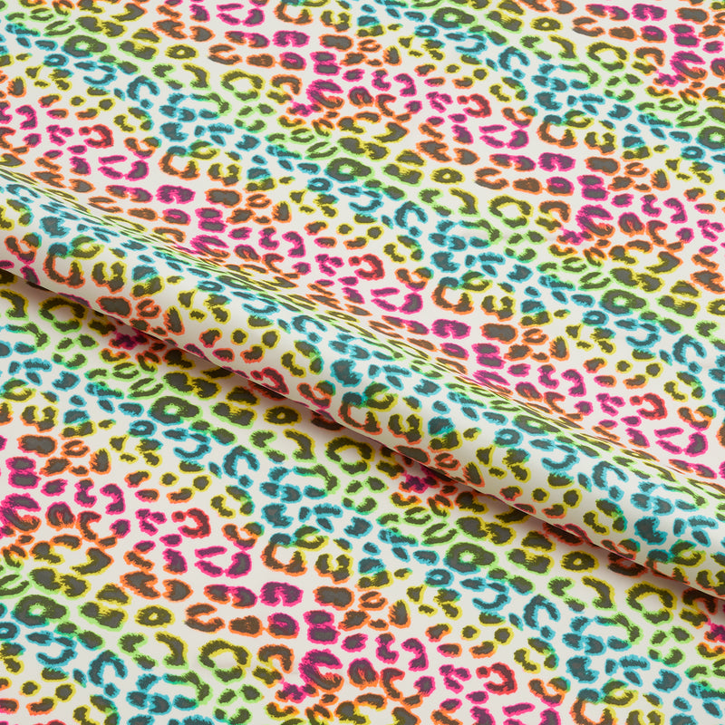 Rainbow Leo Pattern Printed Spandex Fabric | Blue Moon Fabrics