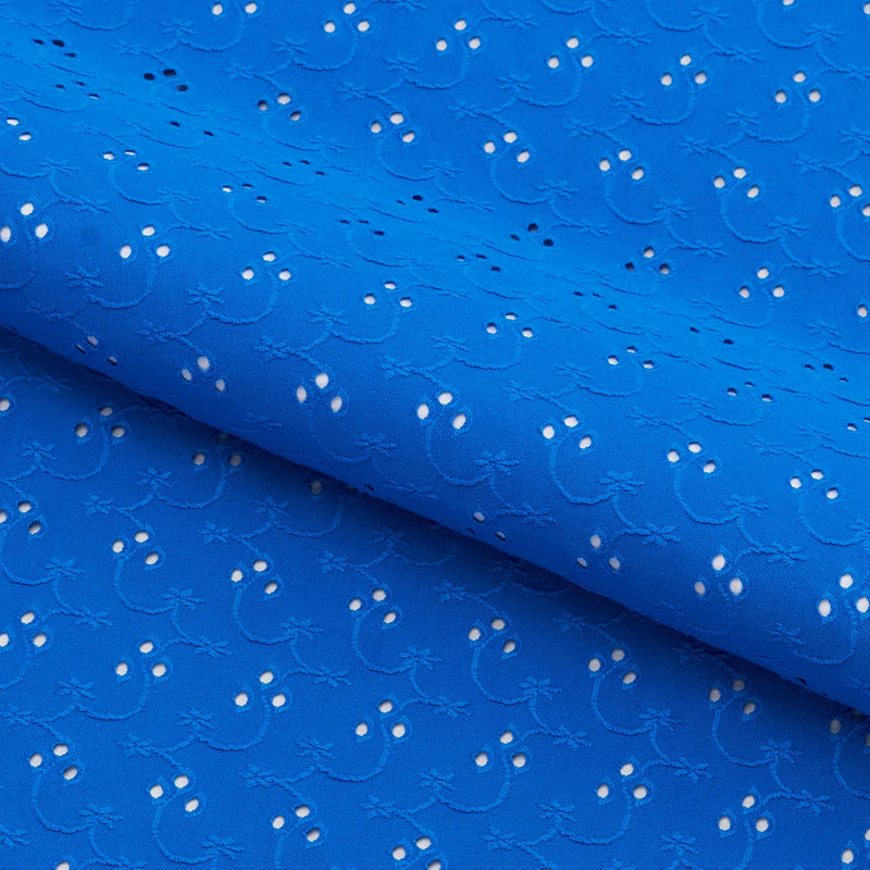 Eyelet Polyester Spandex Jacquard Blue Moon Fabrics
