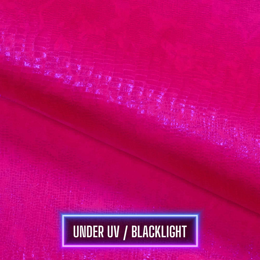 Oil Slick Python Hologram Spandex Fabric | Blue Moon Fabrics