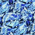 Paint Bucket Blues Printed Spandex Fabric | Blue Moon Fabrics