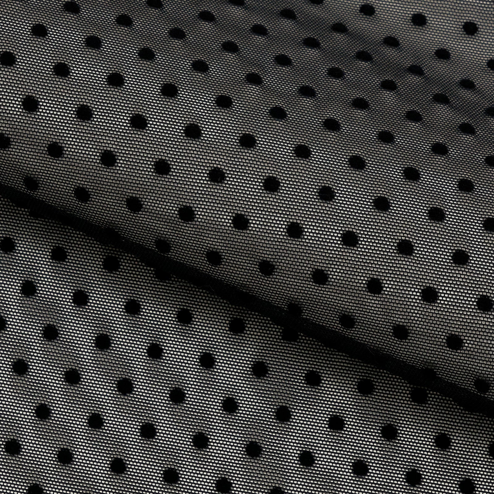 Polka Dot Flocked Stretch Mesh Fabric | Blue Moon Fabrics
