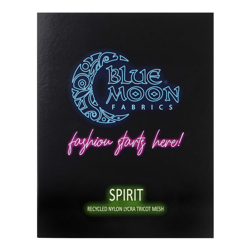 A Color Card consisting swatches of Spirit Recycled Nylon Lycra Tricot Mesh.