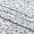A sample of Duchess Stretch Velvet Sequin in the color White/Silver