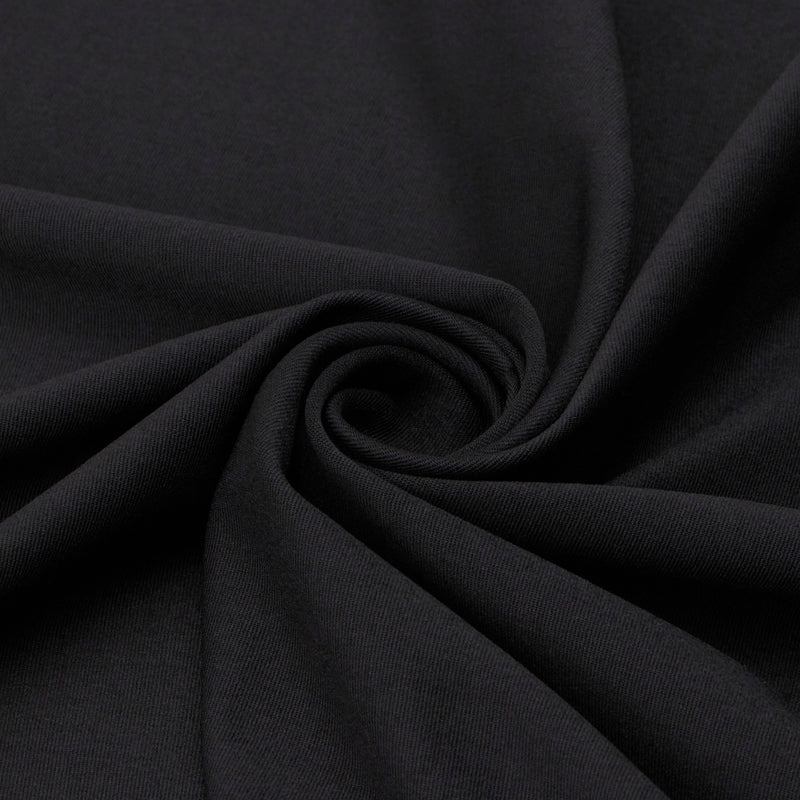 Swirled sample shot of Elite Silky Polyester Spandex in the color Black