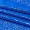 A sample of Robins Egg Speckle Spandex Fabric in the color Royal blue