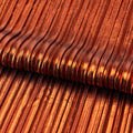 Detailed photograph of Titanium Pleated Polyester Fabric in the color Black/Copper
