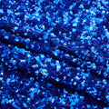 A sample of Duchess Stretch Velvet Sequin in the color Royal 