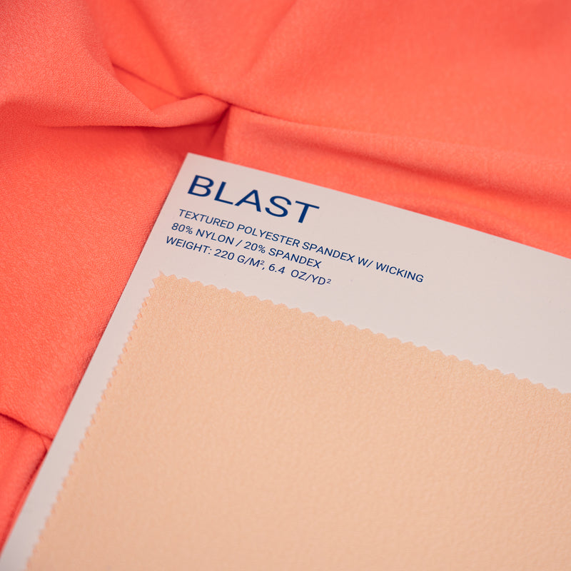 Interior shot of Blast Textured Spandex Color Card