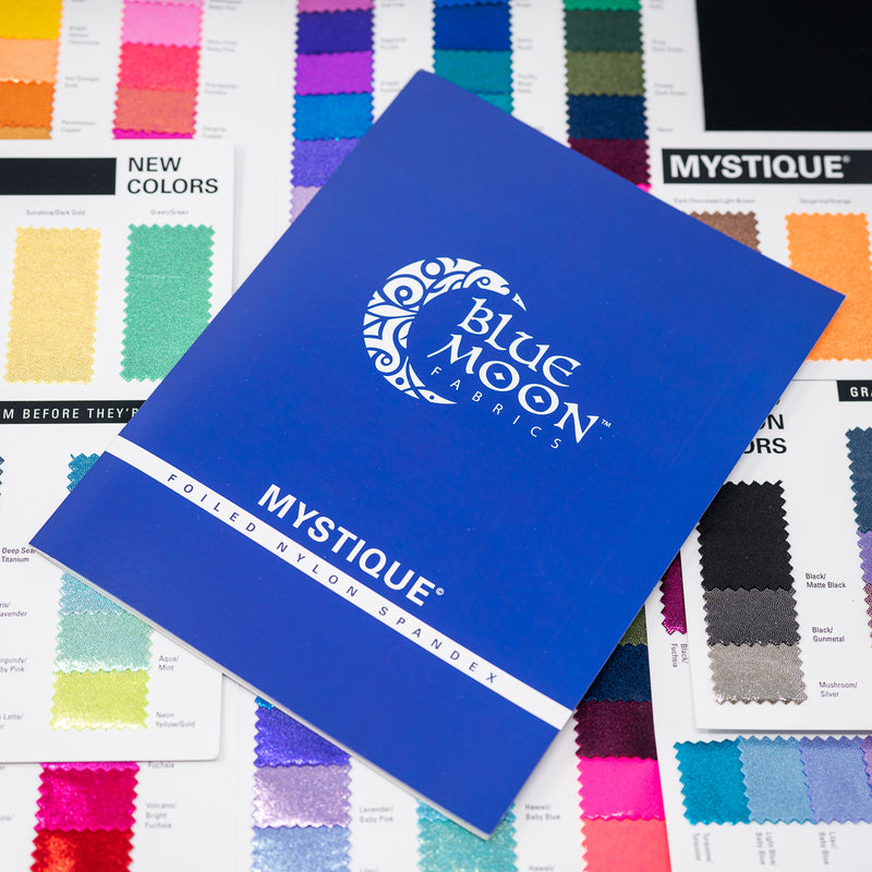 An cover photo of mystique foiled spandex color card and expansion card.