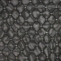 Diamonds Black Mesh with Black Flocking and Silver Glitter Dots