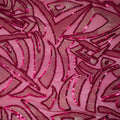 A flat sample of Diana Mesh Sequin in the color Fucshia