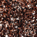 A sample of Duchess Stretch Velvet Sequin in the color Black/Rose Gold