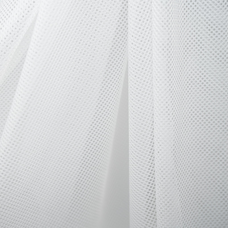 Detailed shot of  Polyester Mesh Tricot Boardshort and Swim Trunk Lining in the color White