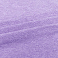 A swirled sample of EcoDelish Double Peached Melange recycled polyester spandex fabric in the color Lavender