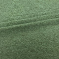 A swirled sample of EcoDelish Double Peached Melange recycled polyester spandex fabric in the color Moss