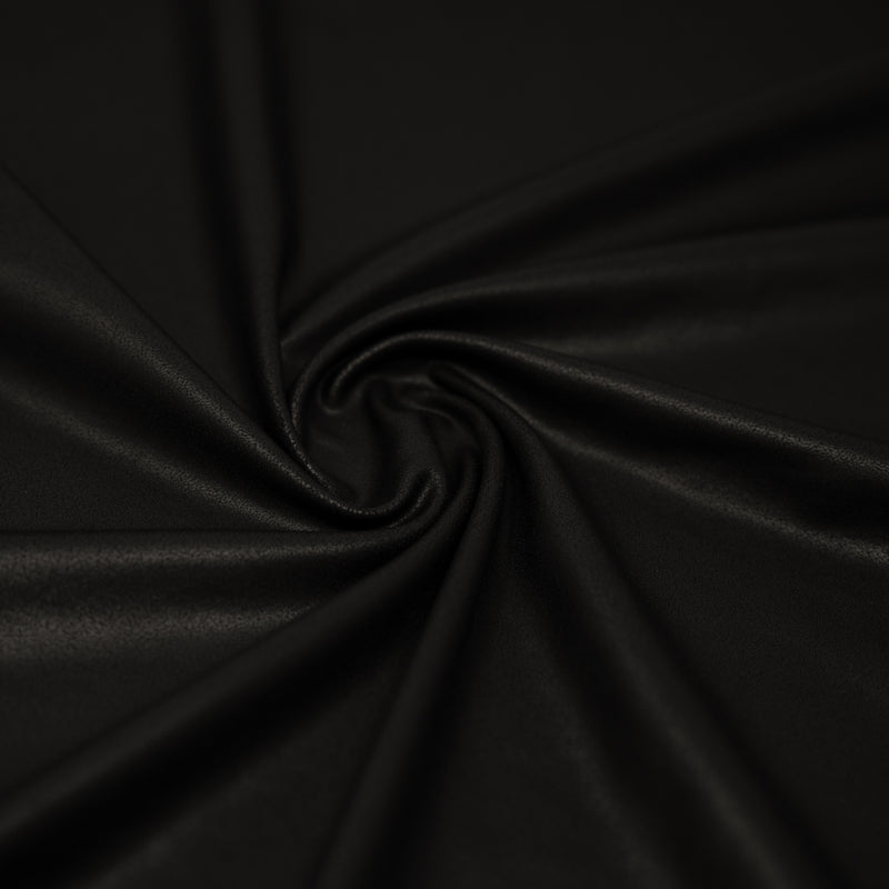 Detailed photograph of EcoTechFlex Distressed Foiled Recycled Polyester Spandex in color Black/Matte Black.