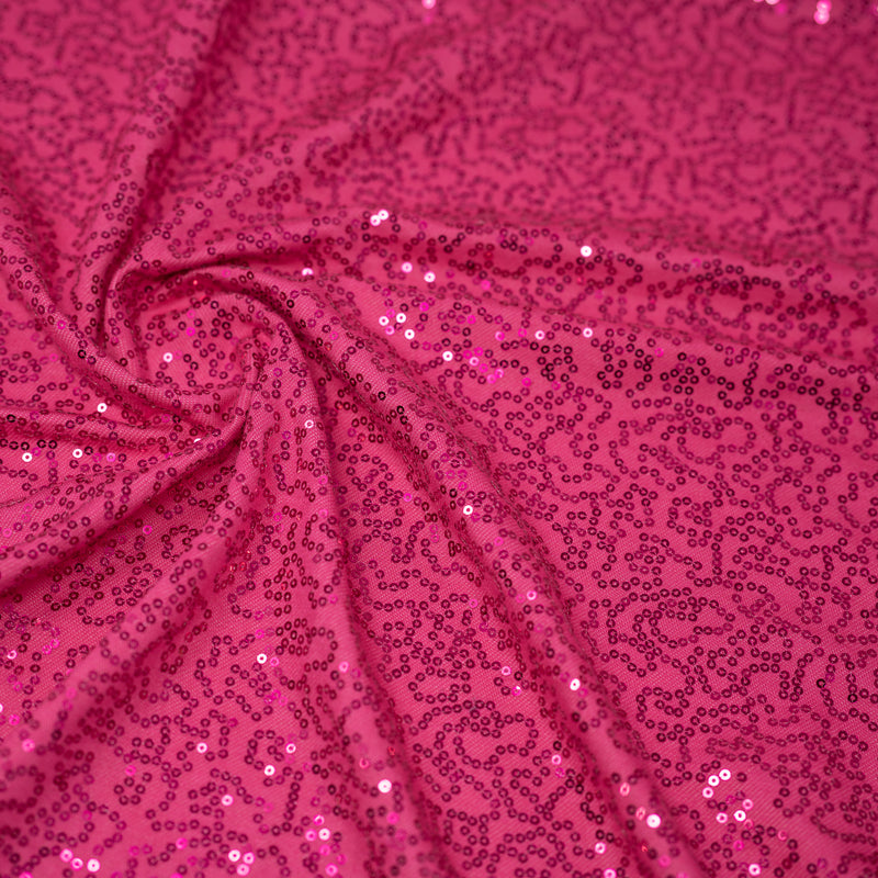 sample of edgy stretch twill sequin in the color Pink