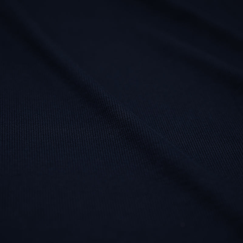 A sample of Embody Tencel Lyocell Spandex Rib Jersey in the color Marine-Navy