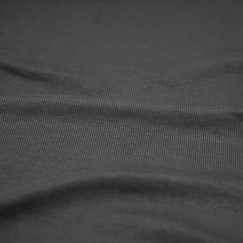 A sample of Embody Tencel Lyocell Spandex Rib Jersey in the color Slate-Gray