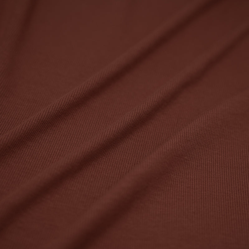 A sample of Embody Tencel Lyocell Spandex Rib Jersey in the color Pinecone