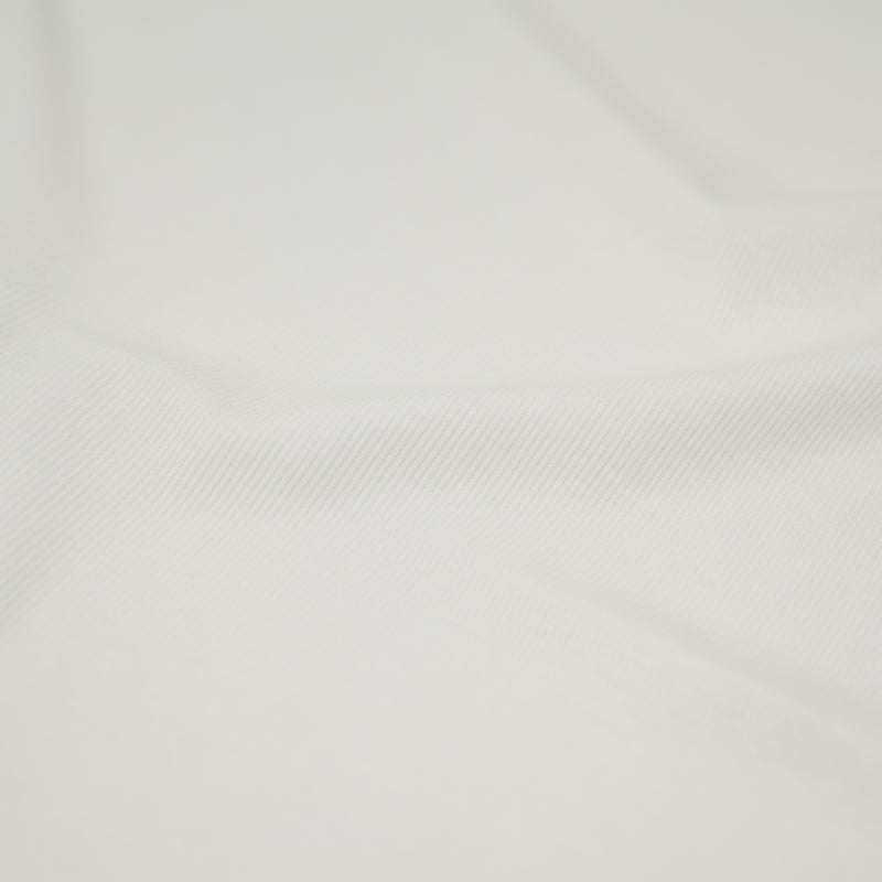 A sample of Embody Tencel Lyocell Spandex Rib Jersey in the color White