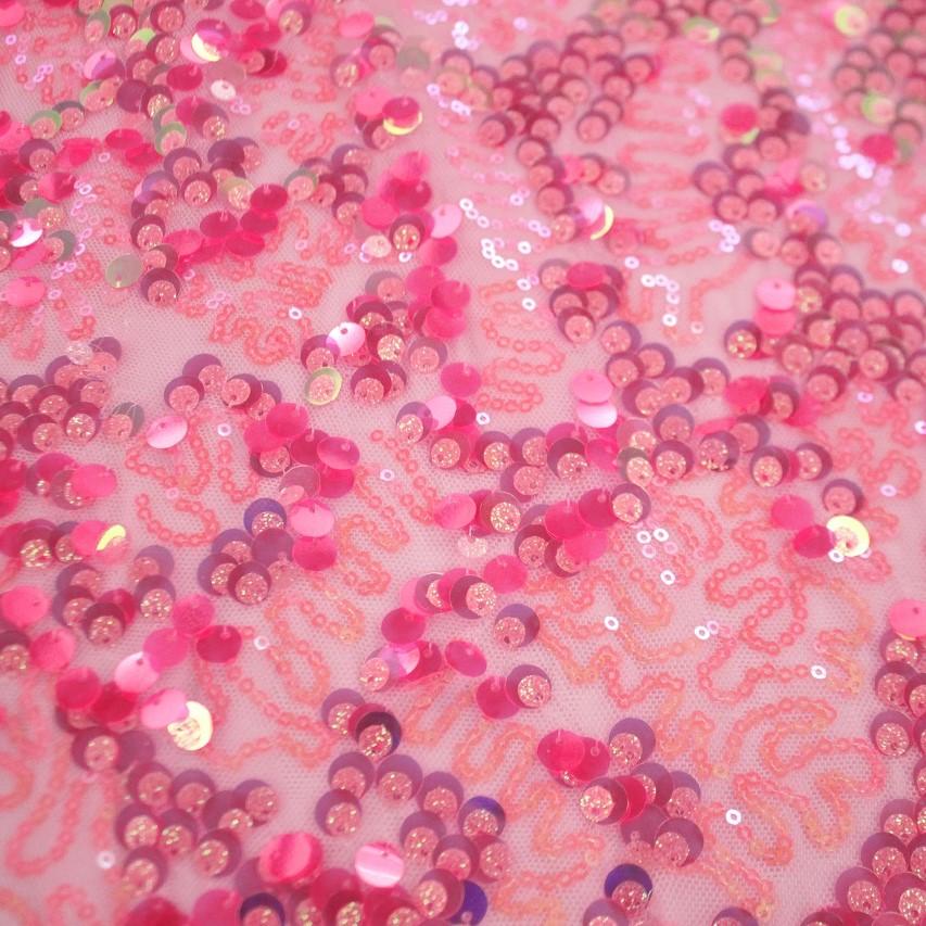 Baby Pink Sequin Fabric, Baby Pink Full Sequins Fabric, Powder Pink Glitz  Sequins on Mesh Fabric, Millenial Pink Sequin Fabric by the Yard 