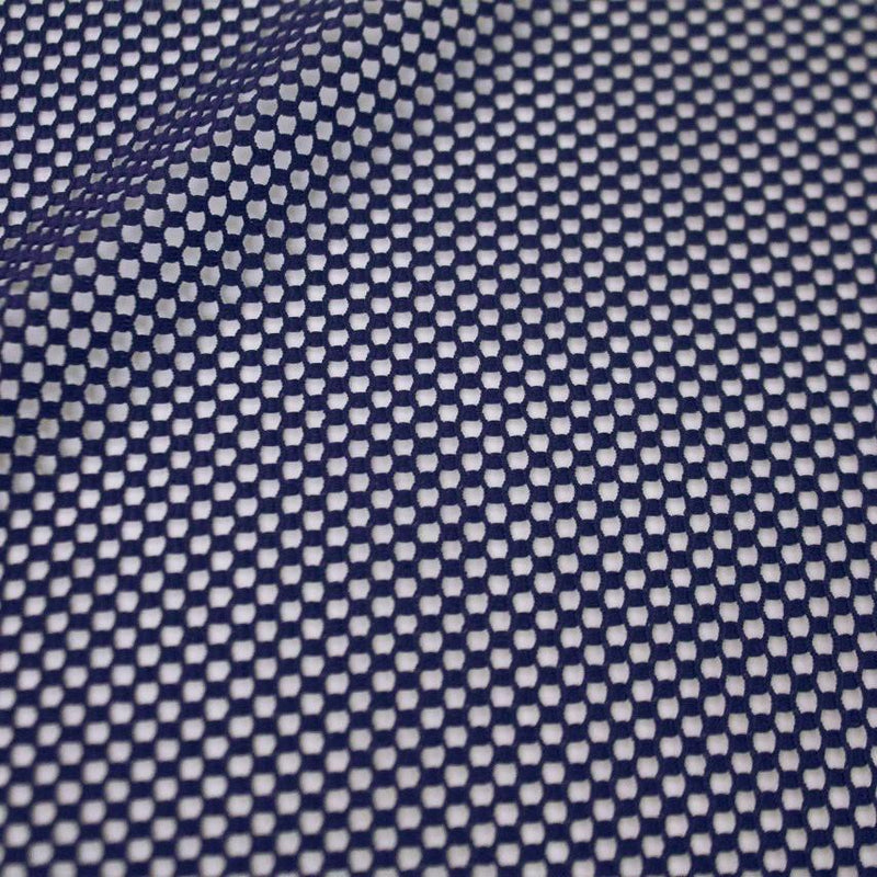 A flat sample of forte flair mesh in the color navy.