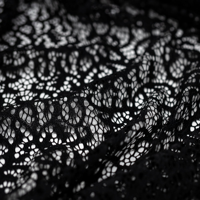 Detailed shot of Gabrielle Stretch Lace in color Black.