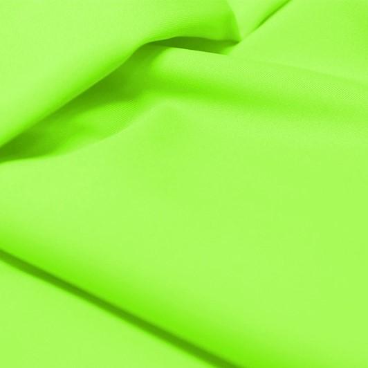 A flat sample of allure polyester spandex in the color electric lime.