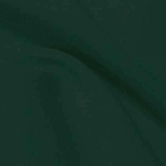 A flat sample of flexfit recycled polyester spandex in the color forest green.