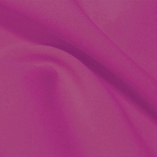 A flat sample of flexfilt recycled polyester spandex in the color jazzberry.