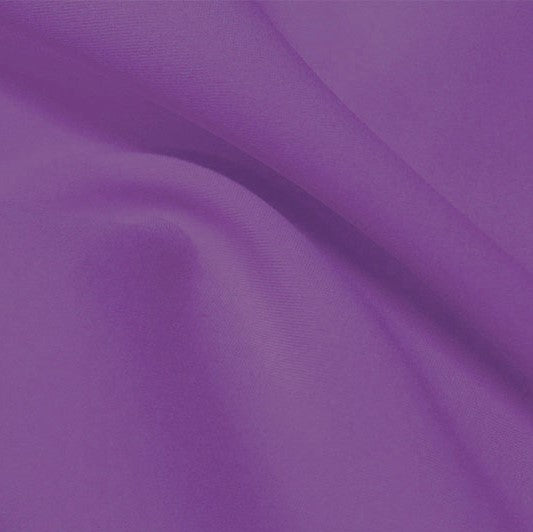 A flat sample of flexfilt recycled polyester spandex in the color violetta.