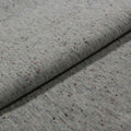 A sample of Speckle Cotton Polyester Modal Terry Spandex Fabric in the color Gray / Multi