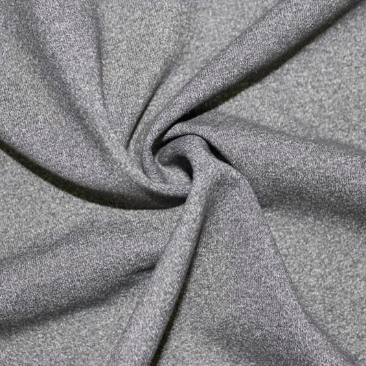 A close-up of Heather Spandex in the color gray.