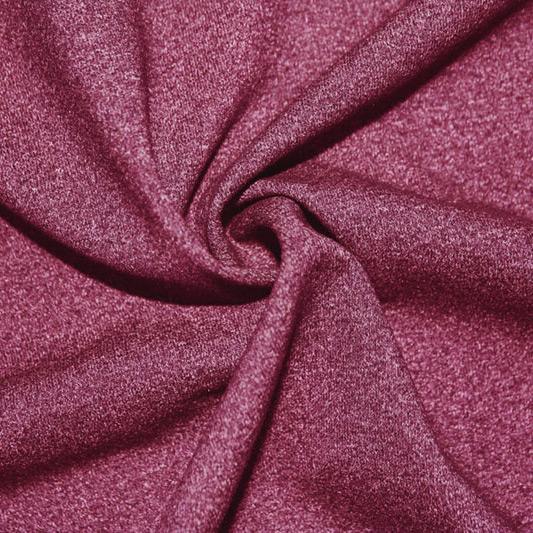 A close-up of Heather Spandex in the color pomegranate.