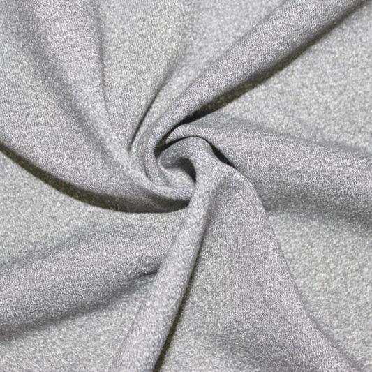 A close-up of Heather Spandex in the color stone.