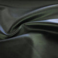 A swirled sample of luster soft foiled spandex in the color sage.