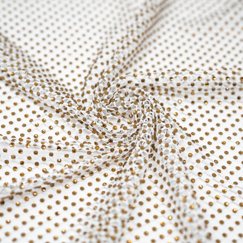 Swirled sample shot of Enigma Diamond Fishnet in the color White-Gold