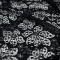 Detailed shot of Meghan Stretch Lace in color  Black.